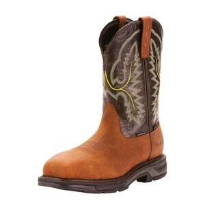 ARIAT Men's Workhog Xt Coil Wide Square Toe Carbon Toe Work Boot Sz 13 Brown